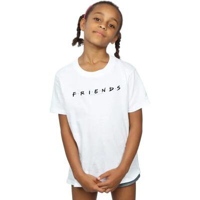 Friends White Text Logo Cotton T-Shirt - T-Shirt Friends White Text Logo Cotton T-Shirt - T-Shirt