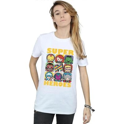 Absolute Cult Marvel Damen Kawaii Super Heroes Boyfriend T-Shirt Absolute Cult Marvel Damen Kawaii Super Heroes Boyfriend T-Shirt