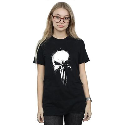 Koszulka Marvel The Punisher Skull Boyfriend Czarna Koszulka Marvel The Punisher Skull Boyfriend Czarna