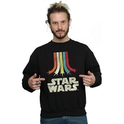 Absolute Cult Star Wars Men's Retro Rainbow Sweatshirt - Sweatshirt Absolute Cult Star Wars Men's Retro Rainbow Sweatshirt - Sweatshirt