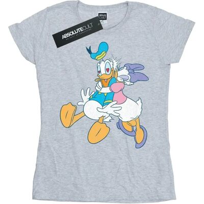 Disney Damen Donald Daisy Duck Kuss T-Shirt Sport Grau - T-Shirt Disney Damen Donald Daisy Duck Kuss T-Shirt Sport Grau - T-Shirt