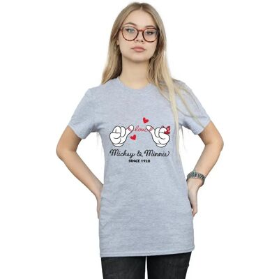 Disney Mickey Mouse Love Hands Boyfriend Fit T-Shirt - T-Shirt Disney Mickey Mouse Love Hands Boyfriend Fit T-Shirt - T-Shirt