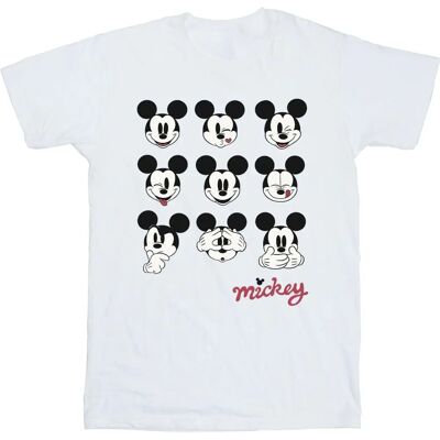 Disney Mickey Mouse Veel Gezicht T-Shirt - Heren Wit XL Disney Mickey Mouse Veel Gezicht T-Shirt - Heren Wit XL