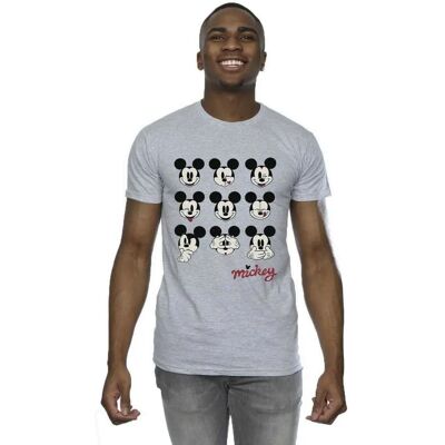 Disney Mickey Mouse Many Faces T-Shirt Sport Grey Large - T-Shirt Disney Mickey Mouse Many Faces T-Shirt Sport Grey Large - T-Shirt