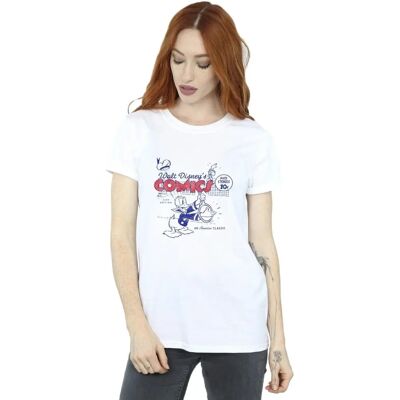 Disney Dames/Meisjes Donald Duck Comics Katoen Boyfriend T-Shirt - Wit - XXL Disney Dames/Meisjes Donald Duck Comics Katoen Boyfriend T-Shirt - Wit - XXL