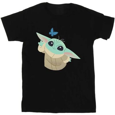 Absolute Cult Star Wars The Mandalorian Butterfly Catching White T-Shirt Absolute Cult Star Wars The Mandalorian Butterfly Catching White T-Shirt