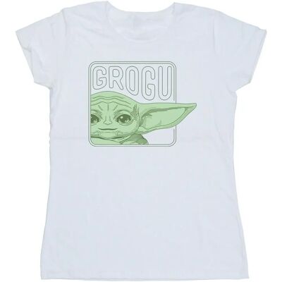 Absolute Cult Star Wars Grogu T-Shirt - Damen The Mandalorian - Weiß Absolute Cult Star Wars Grogu T-Shirt - Damen The Mandalorian - Weiß