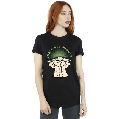 Absolute Cult Star Wars Kobieta Mandalorian Mała, ale Potężna Grogu T-Shirt Absolute Cult Star Wars Kobieta Mandalorian Mała, ale Potężna Grogu T-Shirt