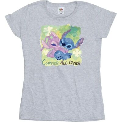 Absolute Cult Disney T-Shirt Lilo E Stitch Trifoglio Donna - Grigio Sport Large Absolute Cult Disney T-Shirt Lilo E Stitch Trifoglio Donna - Grigio Sport Large