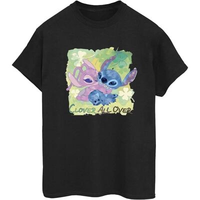 Absolute Cult Disney Lilo And Stitch St Patrick's Day Clover Boyfriend Fit T-Shirt Absolute Cult Disney Lilo And Stitch St Patrick's Day Clover Boyfriend Fit T-Shirt