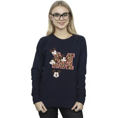 Disney Mickey Mouse M Faces Donkerblauwe Sweatshirt - Sweatshirt Disney Mickey Mouse M Faces Donkerblauwe Sweatshirt - Sweatshirt