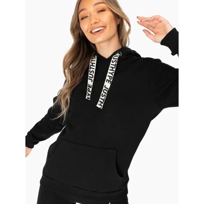 Czarna Bluza z Kapturem Justhype z Kordelką - Bluza Czarna Bluza z Kapturem Justhype z Kordelką - Bluza