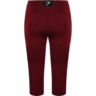 Gymshark Mid Rise Fit Burgundy Dames Combat Cropped Leggings - XS Gymshark Mid Rise Fit Burgundy Dames Combat Cropped Leggings - XS