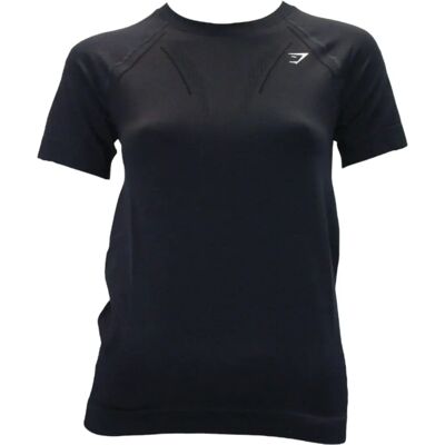 Gymshark Model GLST4274 Black Seamless T-Shirt - Women’s XS Gymshark Model GLST4274 Black Seamless T-Shirt - Women’s XS