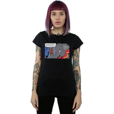 Disney Dumbo Women's Slim Fit Black T-Shirt Disney Dumbo Women's Slim Fit Black T-Shirt