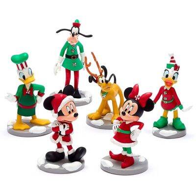 Disney Store - Mickey and Friends Festive Figurine Playset - Festive Figurines - Playset Disney Store - Mickey and Friends Festive Figurine Playset - Festive Figurines - Playset
