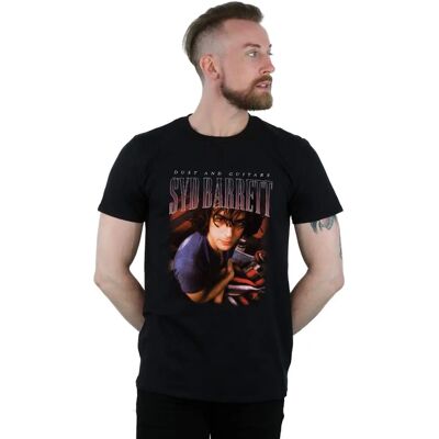 Absolute Cult Syd Barrett Schwarzes Staub und Gitarren Hommage T-Shirt - T-Shirt Absolute Cult Syd Barrett Schwarzes Staub und Gitarren Hommage T-Shirt - T-Shirt