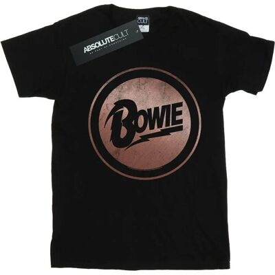 David Bowie Black Rose Gold Circle T-Shirt - Men's Slim Fit David Bowie Black Rose Gold Circle T-Shirt - Men's Slim Fit