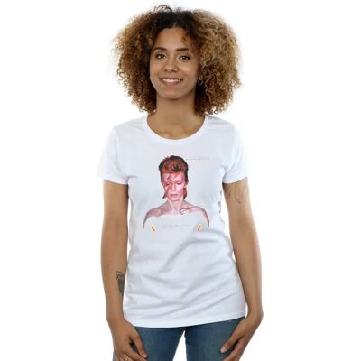 David Bowie Aladdin Sane Baumwoll-T-Shirt - Weiß - Slim Fit David Bowie Aladdin Sane Baumwoll-T-Shirt - Weiß - Slim Fit