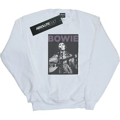 David Bowie White Crew Neck Heavyweight Sweatshirt - Men David Bowie White Crew Neck Heavyweight Sweatshirt - Men
