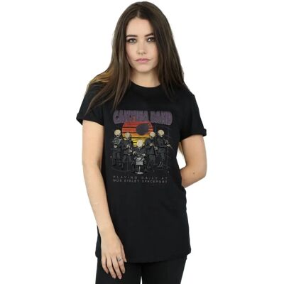 Absolute Cult Star Wars Damen Cantina Raumhafen Boyfriend T-Shirt - Schwarz Absolute Cult Star Wars Damen Cantina Raumhafen Boyfriend T-Shirt - Schwarz