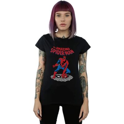 Marvel Women's Spider-Man Black Slim Fit T-Shirt Marvel Women's Spider-Man Black Slim Fit T-Shirt