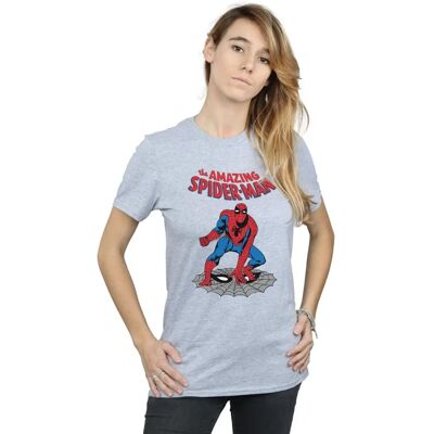 Marvel XXL Sport Grey Boyfriend T-Shirt - T-Shirt Marvel XXL Sport Grey Boyfriend T-Shirt - T-Shirt