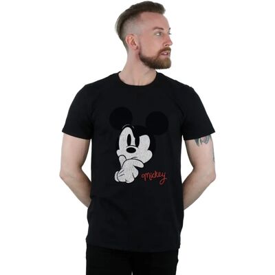 Koszulka Slim Fit Mickey Mouse od Disney - Mężczyzna Czarny - Ponder Koszulka Slim Fit Mickey Mouse od Disney - Mężczyzna Czarny - Ponder