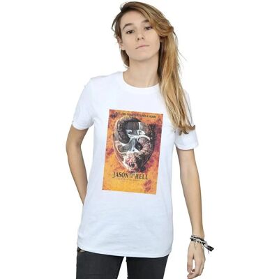 Absolute Cult Weiß Jason Goes To Hell T-Shirt - Damen Freitag Der 13 Absolute Cult Weiß Jason Goes To Hell T-Shirt - Damen Freitag Der 13