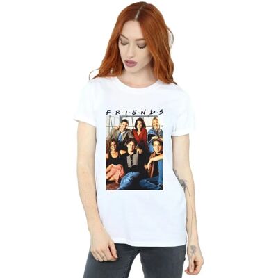 Friends Modell S Weiß Boyfriend T-Shirt - T-Shirt Friends Modell S Weiß Boyfriend T-Shirt - T-Shirt
