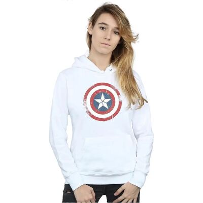 Absolute Cult Marvel Damen Captain America Hoodie - Lässiger Winter Absolute Cult Marvel Damen Captain America Hoodie - Lässiger Winter