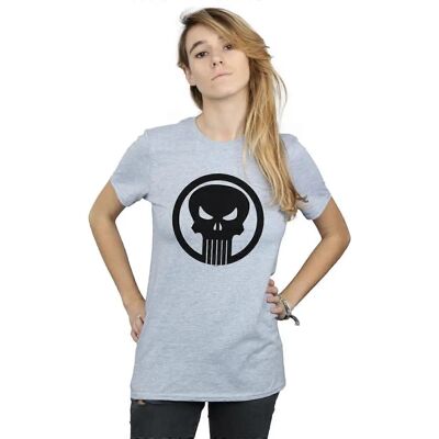 Marvel Damen Punisher Totenkopf Kreis Boyfriend T-Shirt Marvel Damen Punisher Totenkopf Kreis Boyfriend T-Shirt