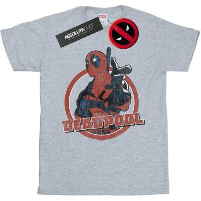 Marvel Deadpool Gun Finger Boyfriend T-Shirt Black Large Marvel Deadpool Gun Finger Boyfriend T-Shirt Black Large