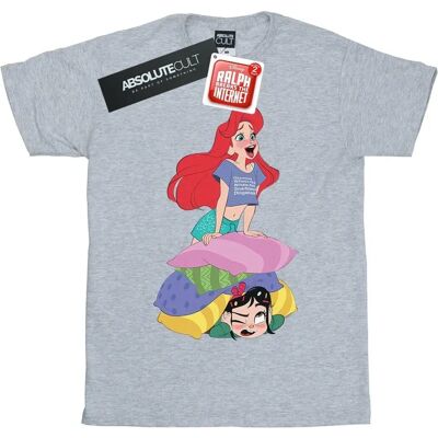 Disney Damen Wreck It Ralph Ariel Und Vanellope Boyfriend T-Shirt Sport Grey Disney Damen Wreck It Ralph Ariel Und Vanellope Boyfriend T-Shirt Sport Grey