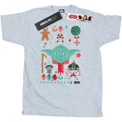 Absolute Cult Star Wars Yoda Weihnachts T-Shirt - Sport Grau - T-Shirt Absolute Cult Star Wars Yoda Weihnachts T-Shirt - Sport Grau - T-Shirt