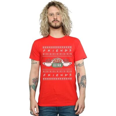 Friends Rotes Slim Fit T-Shirt - Freizeitmode Friends Rotes Slim Fit T-Shirt - Freizeitmode