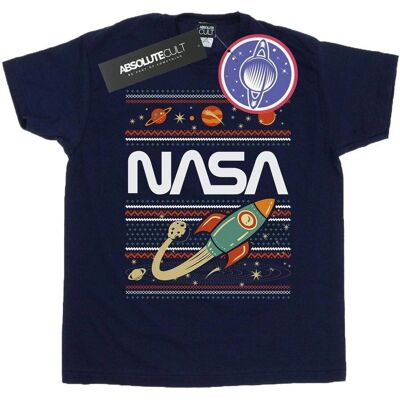 Absolute Cult - NASA Fair Isle T-Shirt - Navy Blue - XXX-Large - T-shirt Absolute Cult - NASA Fair Isle T-Shirt - Navy Blue - XXX-Large - T-shirt