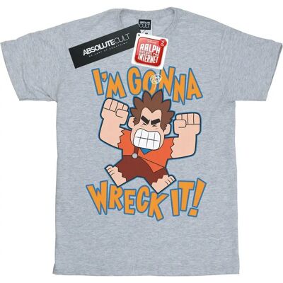 Disney Wreck It Ralph Damen T-Shirt - Lässiger Schnitt, Heather Grau Disney Wreck It Ralph Damen T-Shirt - Lässiger Schnitt, Heather Grau
