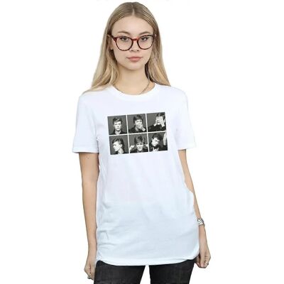 David Bowie White Cotton Boyfriend T-Shirt - Casual Music Merch David Bowie White Cotton Boyfriend T-Shirt - Casual Music Merch