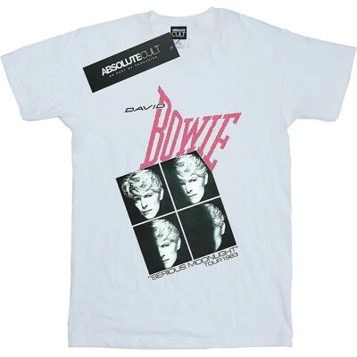 David Bowie Weiß Slim Fit T-Shirt - Serious Moonlight Tour David Bowie Weiß Slim Fit T-Shirt - Serious Moonlight Tour