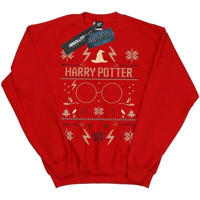 Harry Potter jongens kerstpatroon sweatshirt - Trui Harry Potter jongens kerstpatroon sweatshirt - Trui