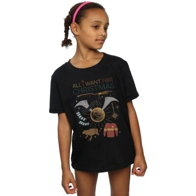 Absolute Cult Harry Potter Ragazze Tutto Quello Che Voglio Per Natale T-shirt - T-shirt Absolute Cult Harry Potter Ragazze Tutto Quello Che Voglio Per Natale T-shirt - T-shirt