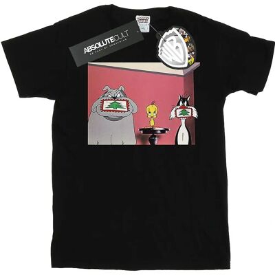 Absolute Cult Looney Tunes Damen Weihnachts Postkarte Boyfriend Fit T-Shirt - Sport Grau Absolute Cult Looney Tunes Damen Weihnachts Postkarte Boyfriend Fit T-Shirt - Sport Grau