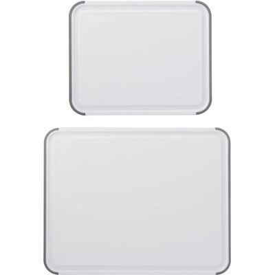 KitchenAid Classic 2pc White Polypropylene Chopping Boards - KitchenAid Classic Set of 2 Non-Slip Chopping Boards KitchenAid Classic 2pc White Polypropylene Chopping Boards - KitchenAid Classic Set of 2 Non-Slip Chopping Boards