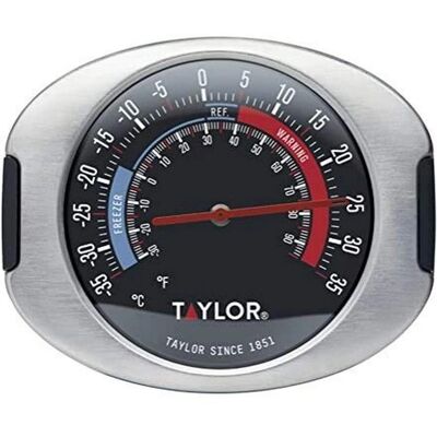 Taylor Pro Stainless Steel Fridge & Freezer Thermometer - Accurate Temperature Readings Taylor Pro Stainless Steel Fridge & Freezer Thermometer - Accurate Temperature Readings