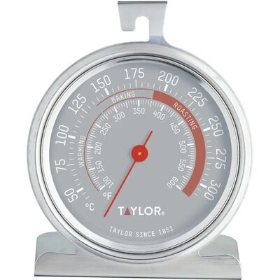 Taylor Pro Stainless Steel Oven Thermometer - Oven Temperature Monitor Taylor Pro Stainless Steel Oven Thermometer - Oven Temperature Monitor