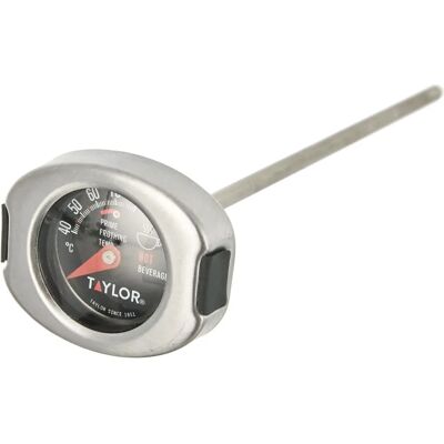 Taylor Pro Stainless Steel Milk Frothing Thermometer - Microfoam 60°C-71°C Taylor Pro Stainless Steel Milk Frothing Thermometer - Microfoam 60°C-71°C