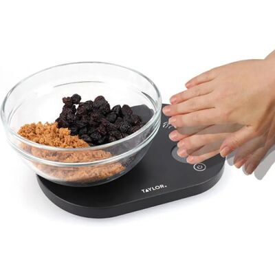 Taylor Touchless TARE Digital Dual Kitchen Scale - Black Taylor Touchless TARE Digital Dual Kitchen Scale - Black