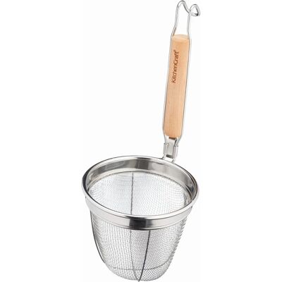 Passoire pour Pâtes en Acier Inoxydable avec Manche en Bois - KitchenCraft World of Flavours Passoire pour Pâtes en Acier Inoxydable avec Manche en Bois - KitchenCraft World of Flavours