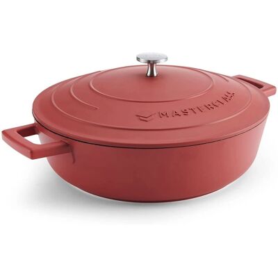 MasterClass Czerwony Glinowany Aluminium Garnek - 4L, Unisex MasterClass Czerwony Glinowany Aluminium Garnek - 4L, Unisex